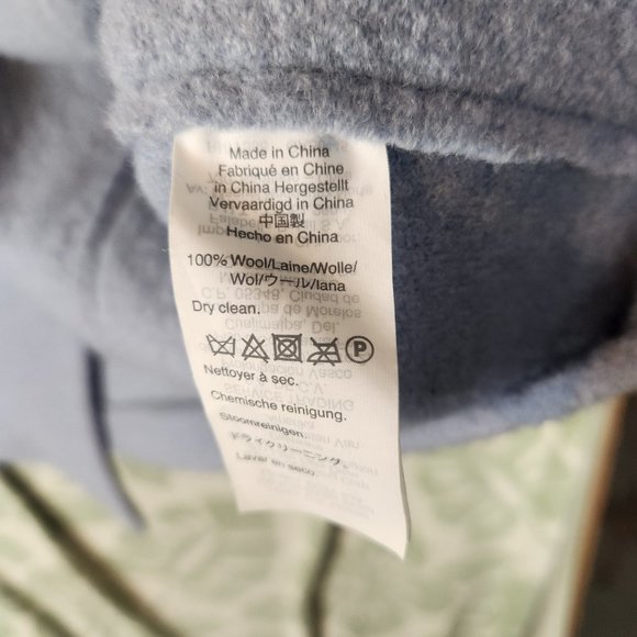 J. Crew Daphne‎ Topcoat Women's 8 Blue Italian Boiled Wool Preppy Classic - Picture 8 of 11